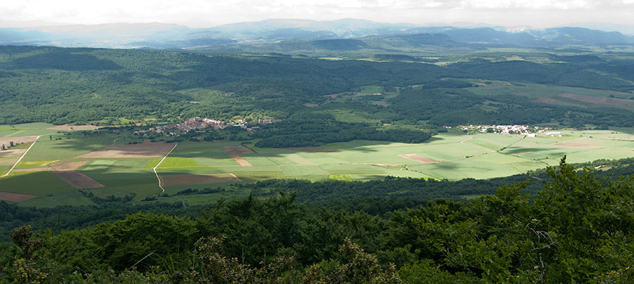 Panoramic view over the Montaña Alavesa