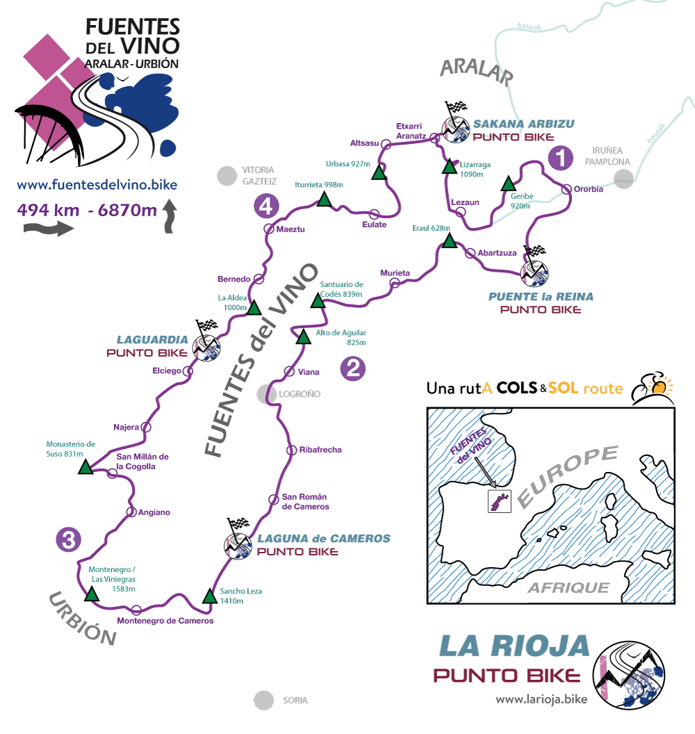map of the route